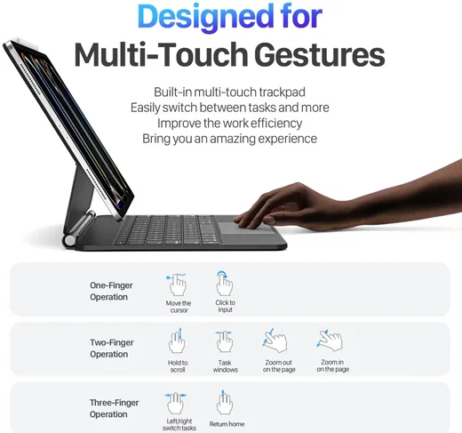 Dux Ducis iPad Pro 13 (2024/2025) Magnetische Toetsenbord Hoes afbeelding 5