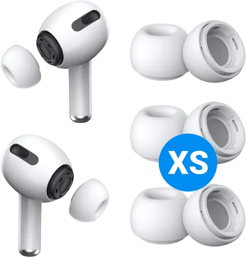 3 Pack AirPods Pro (1e & 2e Generatie) Siliconen Dopjes Tips Extra Small afbeelding 1