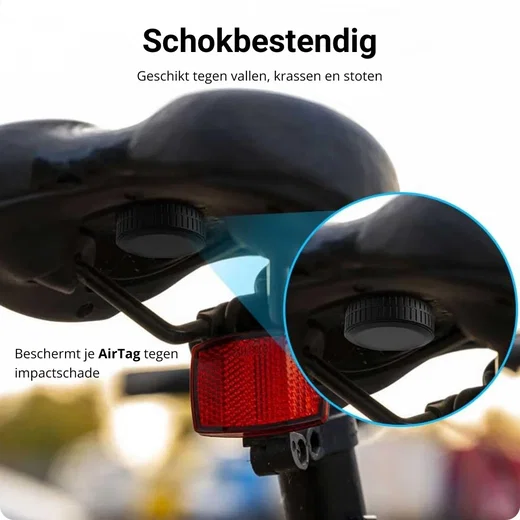 (4 pack) Waterdichte AirTag Hoes met 3M Tape voor Plakken Zwart afbeelding 4