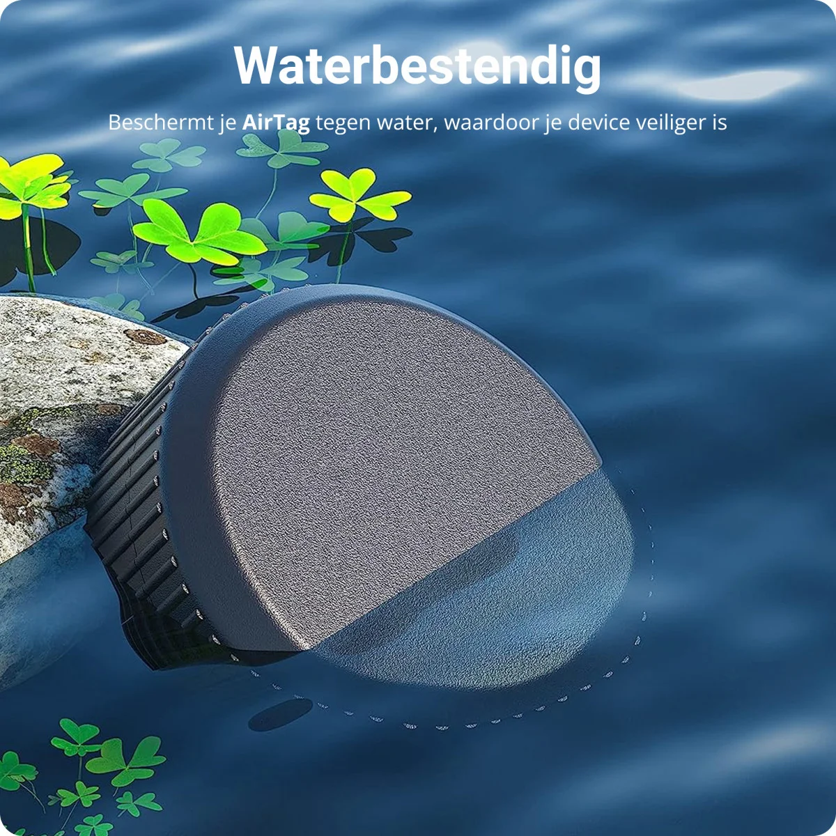 (4 pack) Waterdichte AirTag Hoes met 3M Tape voor Plakken Zwart afbeelding 6