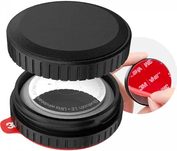 (1 pack) Waterdichte AirTag Hoes met 3M Tape voor Plakken Zwart