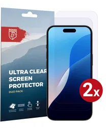 Rosso Apple iPhone 16 Screen Protector Case Friendly Folie Duo Pack afbeelding