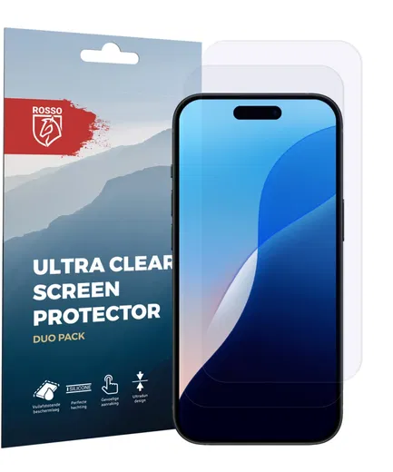 Rosso Apple iPhone 16 Screen Protector Case Friendly Folie Duo Pack afbeelding 6