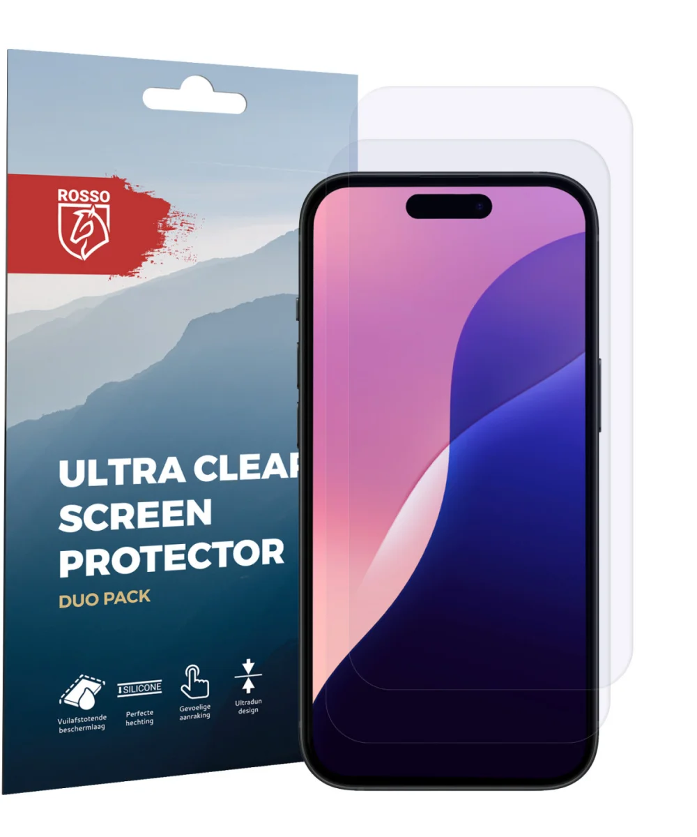 Rosso Apple iPhone 16 Pro Screen Protector Case Friendly Folie Duo Pack afbeelding 6