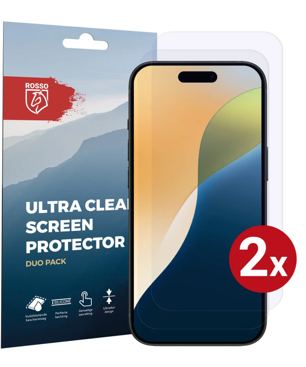 Rosso iPhone 16 Pro Max Screen Protector Case Friendly Folie Duo Pack afbeelding 1