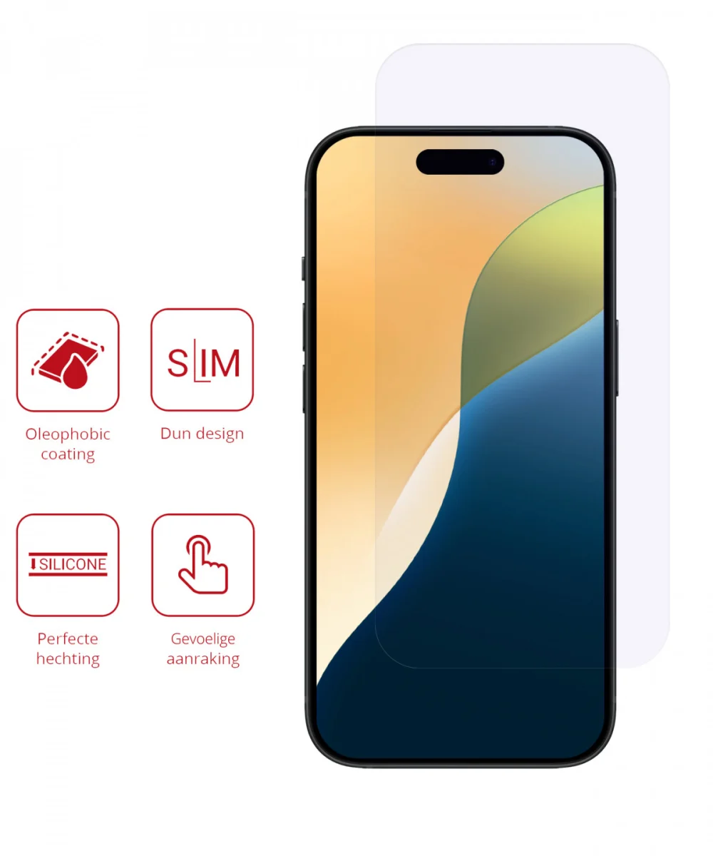 Rosso iPhone 16 Pro Max Screen Protector Case Friendly Folie Duo Pack afbeelding 2
