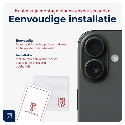 Rosso Apple iPhone 16 / 16 Plus Camera Lens Protector Zwart afbeelding 5