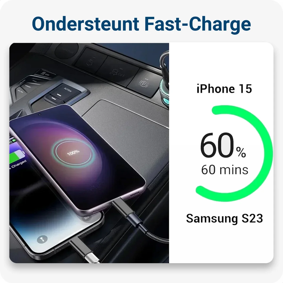 USB - C naar Lightning Adapter OTG Adapter met Anti-Lost Strap Zwart afbeelding 3