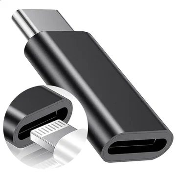 Lightning naar USB - C Adapter Zwart