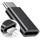 Lightning naar USB - C Adapter Zwart afbeelding 1