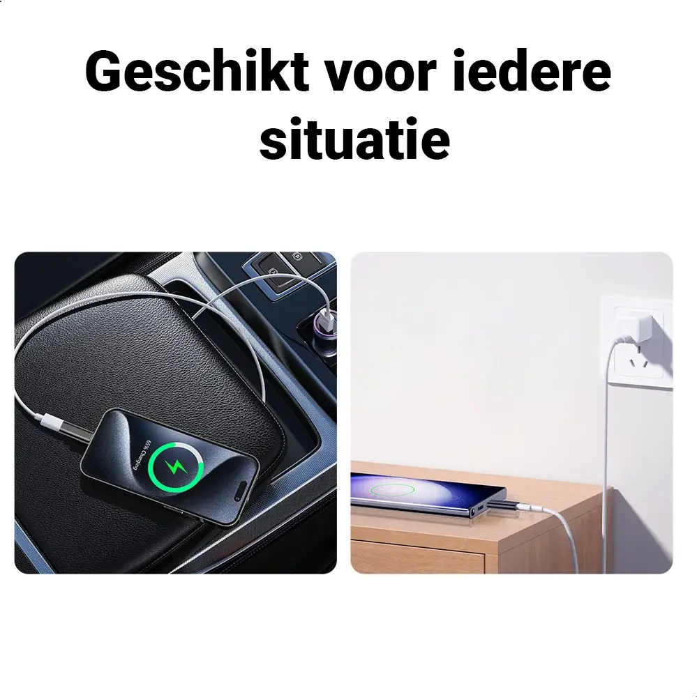 Lightning naar USB - C Adapter Zwart afbeelding 3