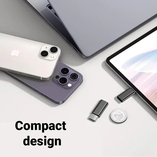 Lightning naar USB - C Adapter Zwart afbeelding 5