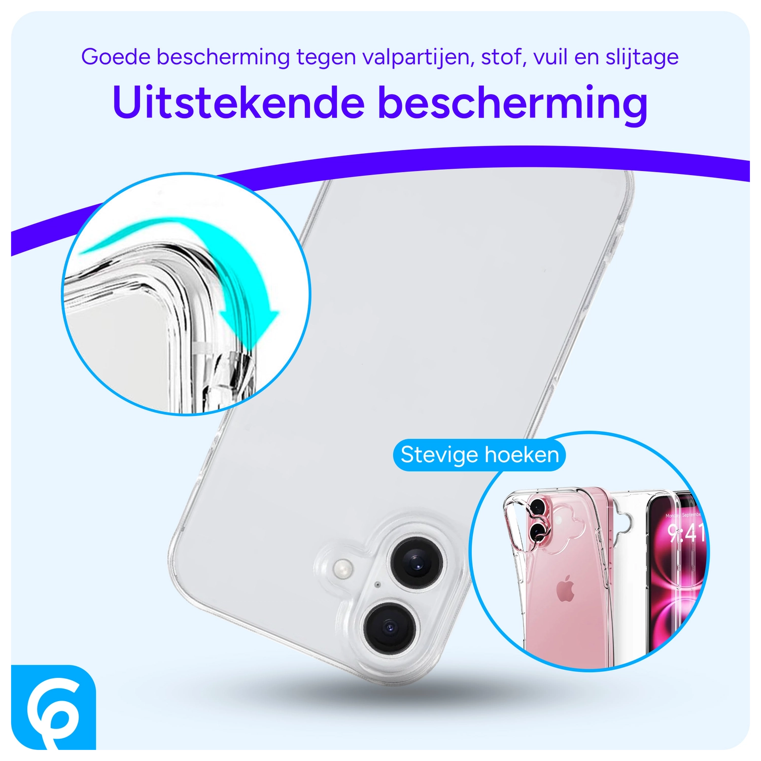 Apple iPhone 16 Hoesje Dun TPU Back Cover Transparant afbeelding 2