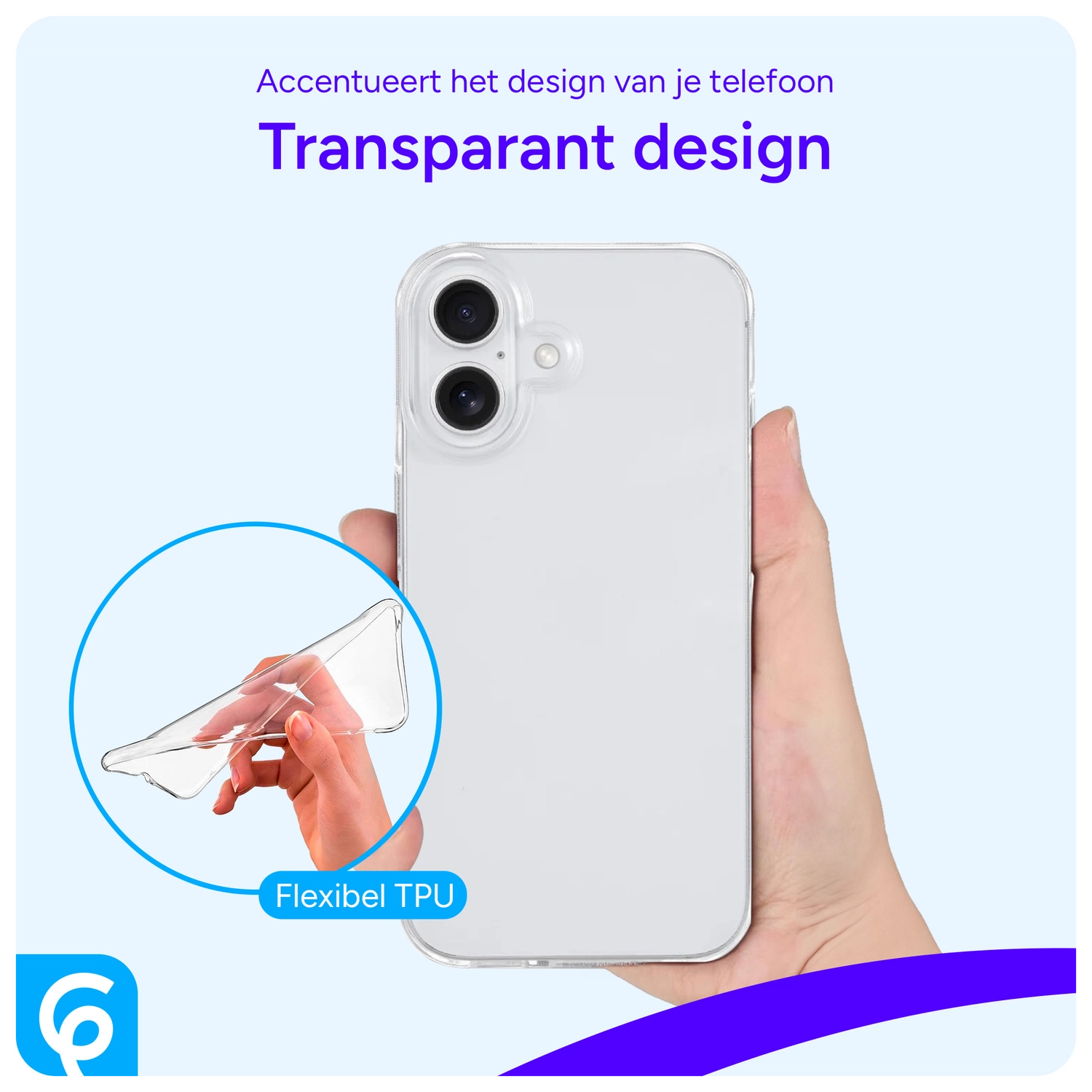 Apple iPhone 16 Hoesje Dun TPU Back Cover Transparant afbeelding 6