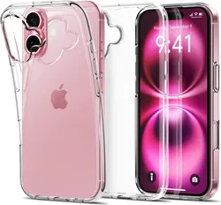 Apple iPhone 16 Hoesje Dun TPU Back Cover Transparant afbeelding