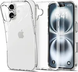 Apple iPhone 16 Plus Hoesje Dun TPU Back Cover Transparant afbeelding