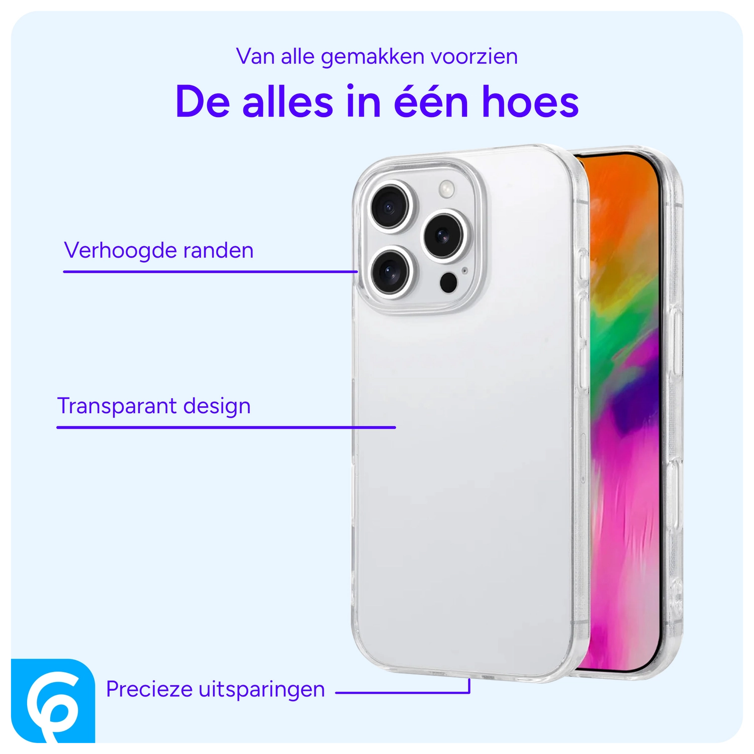 Apple iPhone 16 Pro Hoesje Dun TPU Back Cover Transparant afbeelding 3