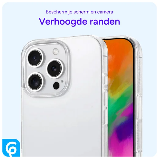 Apple iPhone 16 Pro Hoesje Dun TPU Back Cover Transparant afbeelding 5