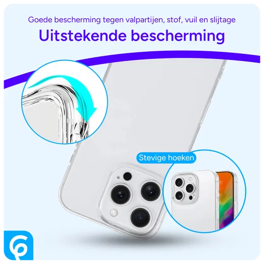 Apple iPhone 16 Pro Hoesje Dun TPU Back Cover Transparant afbeelding 2
