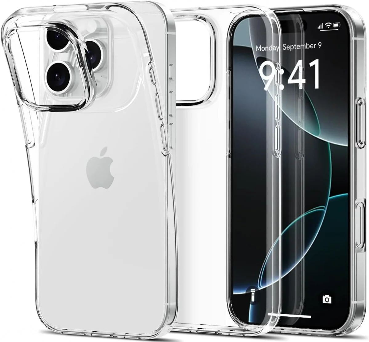 Apple iPhone 16 Pro Max Hoesje Dun TPU Back Cover Transparant afbeelding 1