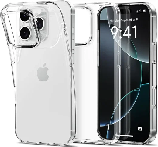 Apple iPhone 16 Pro Max Hoesje Dun TPU Back Cover Transparant afbeelding 1