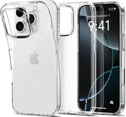 Apple iPhone 16 Pro Max Hoesje Dun TPU Back Cover Transparant afbeelding
