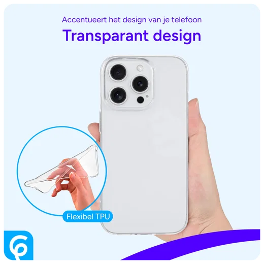 Apple iPhone 16 Pro Max Hoesje Dun TPU Back Cover Transparant afbeelding 6