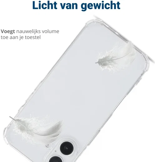 Apple iPhone 16 Plus Hoesje Schokbestendig en Dun TPU Back Cover Transparant afbeelding 7