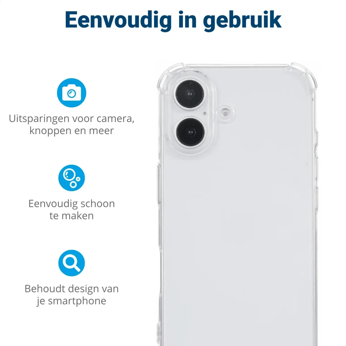 Apple iPhone 16 Plus Hoesje Schokbestendig en Dun TPU Back Cover Transparant afbeelding 9