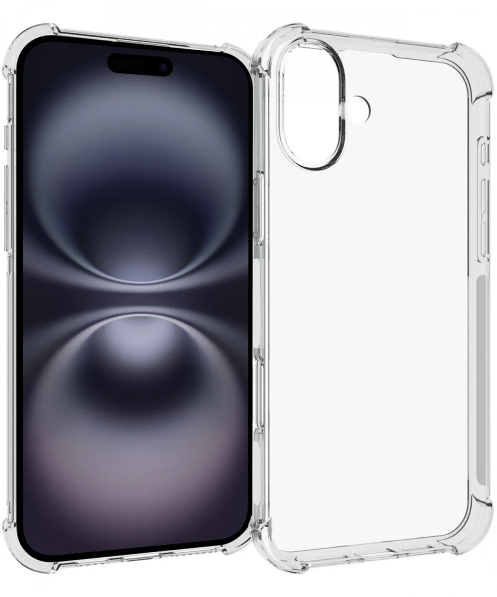 Apple iPhone 16 Plus Hoesje Schokbestendig en Dun TPU Back Cover Transparant afbeelding 1