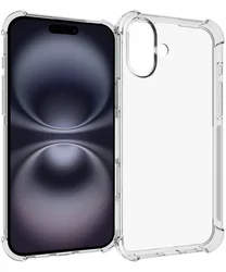 Apple iPhone 16 Plus Hoesje Schokbestendig en Dun TPU Back Cover Transparant afbeelding
