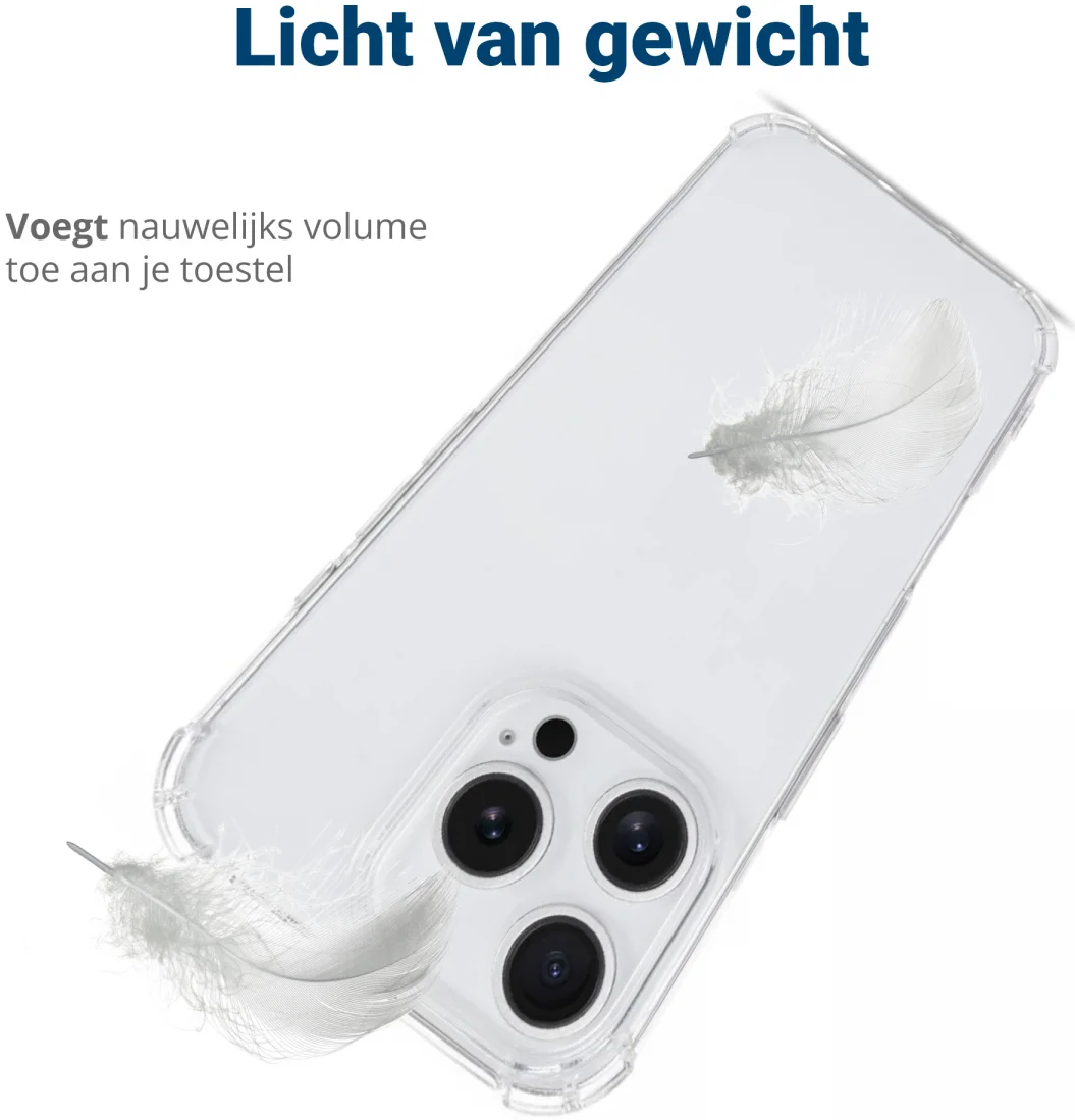 Apple iPhone 16 Pro Max Hoesje Schokbestendig en Dun TPU Back Cover Transparant afbeelding 9