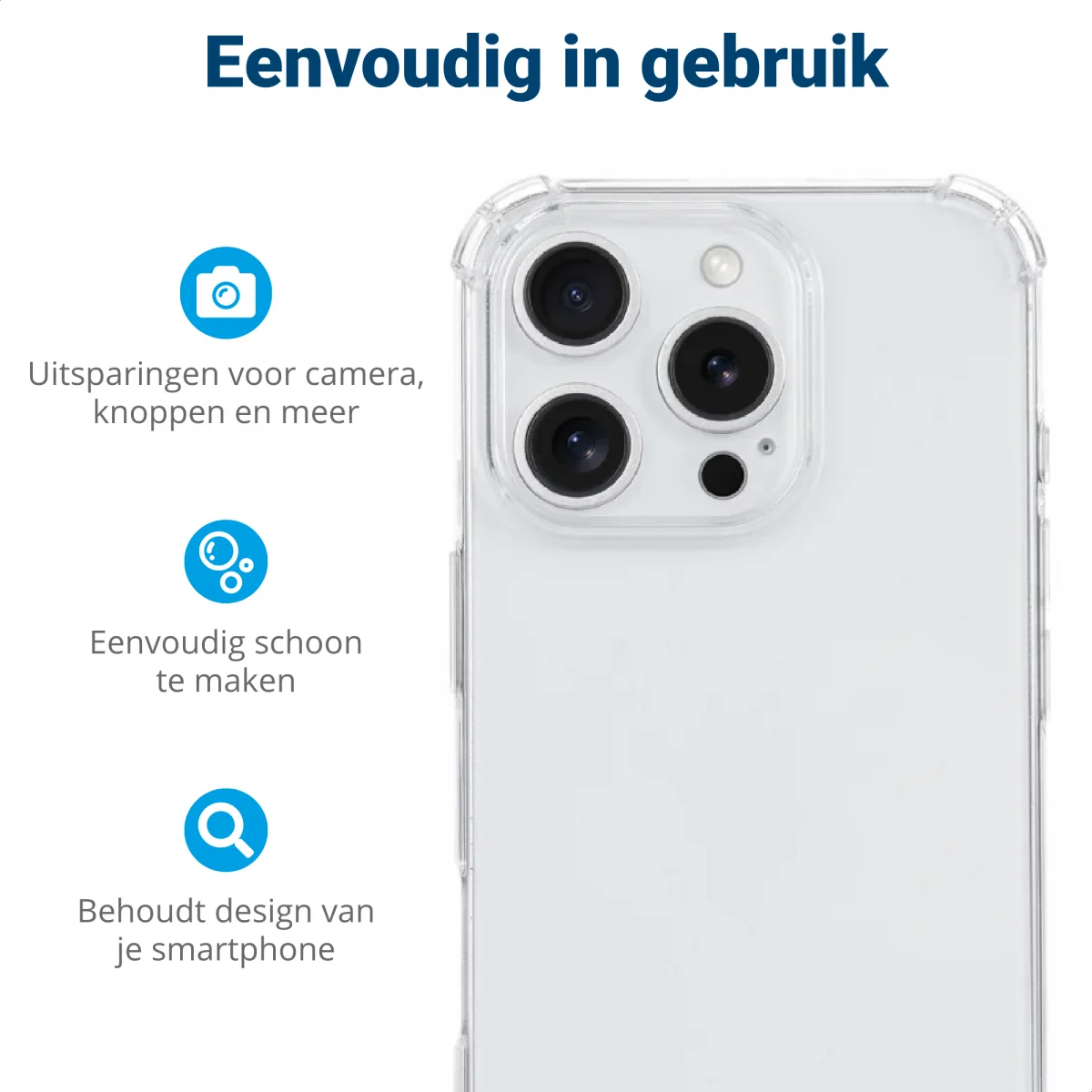 Apple iPhone 16 Pro Max Hoesje Schokbestendig en Dun TPU Back Cover Transparant afbeelding 10