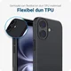 Apple iPhone 16 Hoesje Dun TPU Back Cover Matte Zwart afbeelding 6