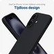 Apple iPhone 16 Hoesje Dun TPU Back Cover Matte Zwart afbeelding 2