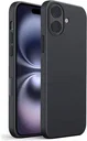 Apple iPhone 16 Hoesje Dun TPU Back Cover Matte Zwart