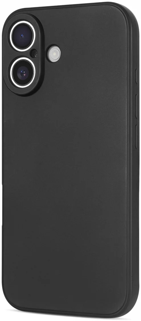 Apple iPhone 16 Plus Hoesje Dun TPU Back Cover Matte Zwart afbeelding 3