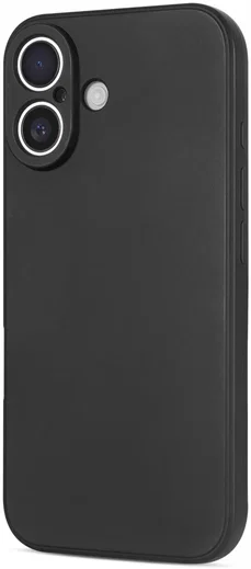 Apple iPhone 16 Plus Hoesje Dun TPU Back Cover Matte Zwart afbeelding 3