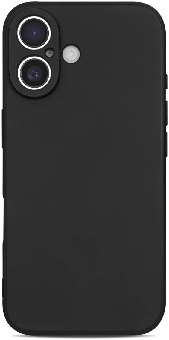 Apple iPhone 16 Plus Hoesje Dun TPU Back Cover Matte Zwart afbeelding 2