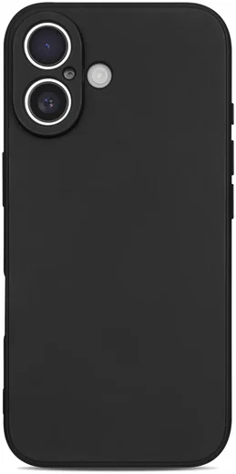Apple iPhone 16 Plus Hoesje Dun TPU Back Cover Matte Zwart afbeelding 2