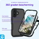 Apple iPhone 16 Hoesje Full Protect 360° Cover Hybride Zwart afbeelding 2