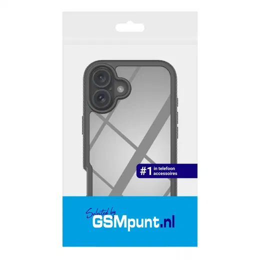 Apple iPhone 16 Plus Hoesje Full Protect 360° Cover Hybride Zwart afbeelding 10