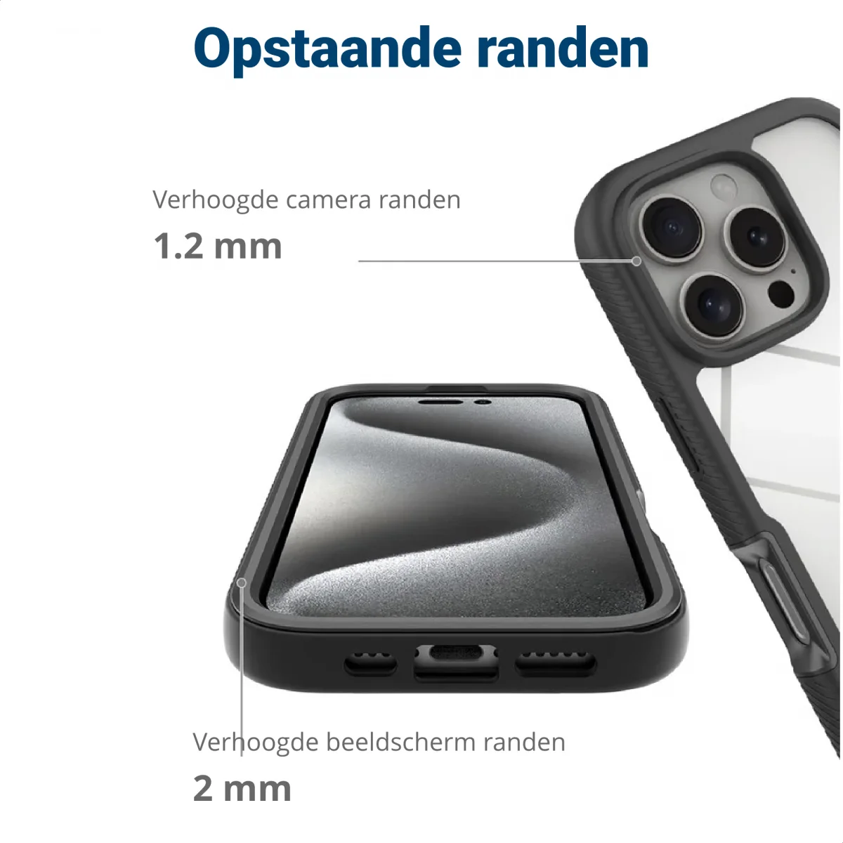Apple iPhone 16 Pro Hoesje Full Protect 360° Cover Hybride Zwart afbeelding 10