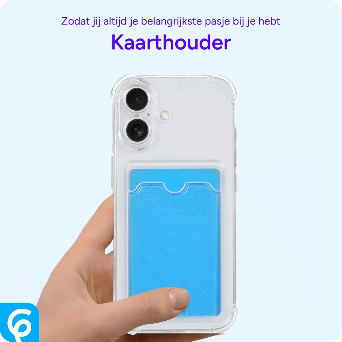 Apple iPhone 16 Hoesje Dun TPU met Pasjeshouder Back Cover Transparant afbeelding 8
