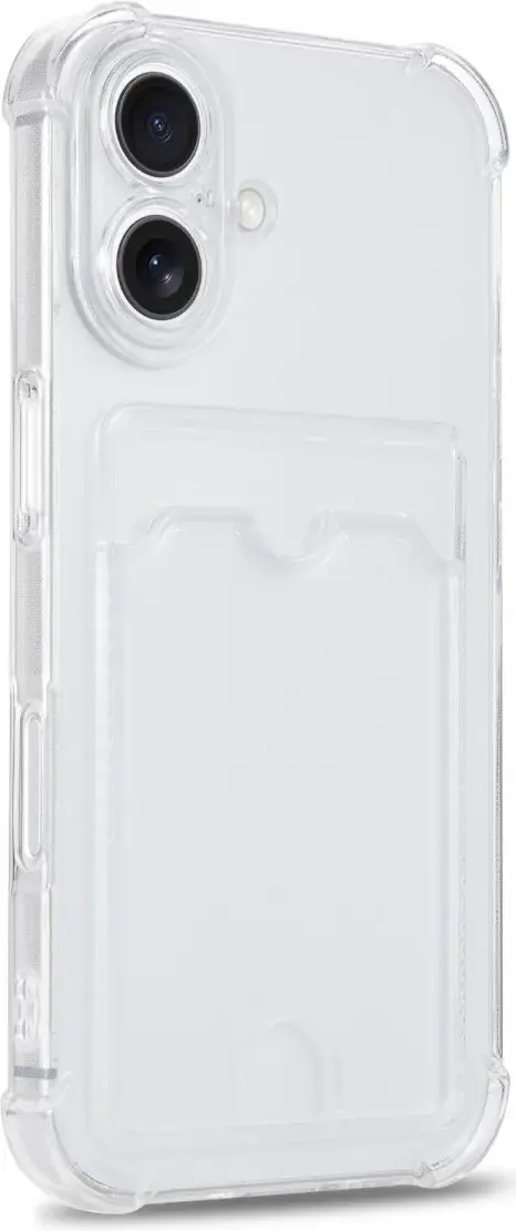 Apple iPhone 16 Hoesje Dun TPU met Pasjeshouder Back Cover Transparant afbeelding 11