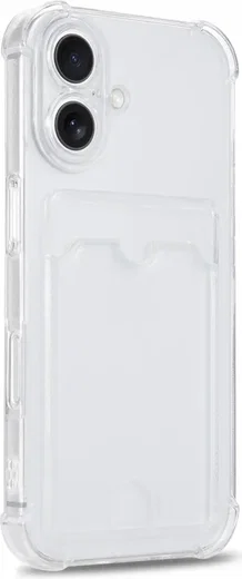 Apple iPhone 16 Hoesje Dun TPU met Pasjeshouder Back Cover Transparant afbeelding 11