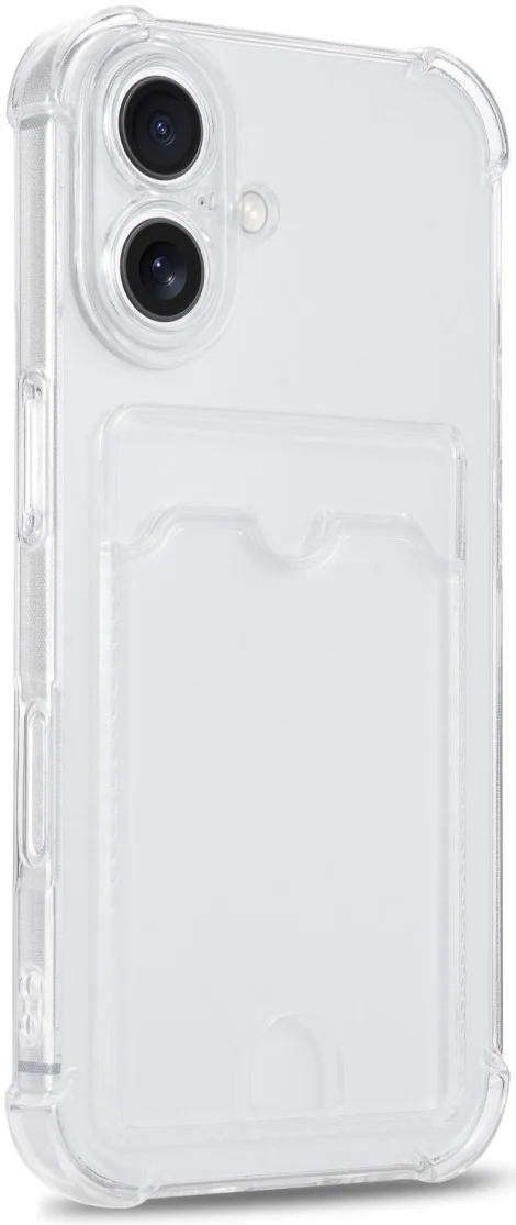 Apple iPhone 16 Plus Hoesje Dun TPU met Pasjeshouder Back Cover Transparant afbeelding 5