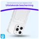Apple iPhone 16 Pro Hoesje Dun TPU met Pasjeshouder Back Cover Transparant afbeelding 2
