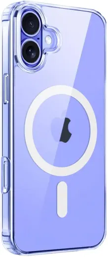 Apple iPhone 16 Hoesje met MagSafe Dun TPU Back Cover Transparant afbeelding 1