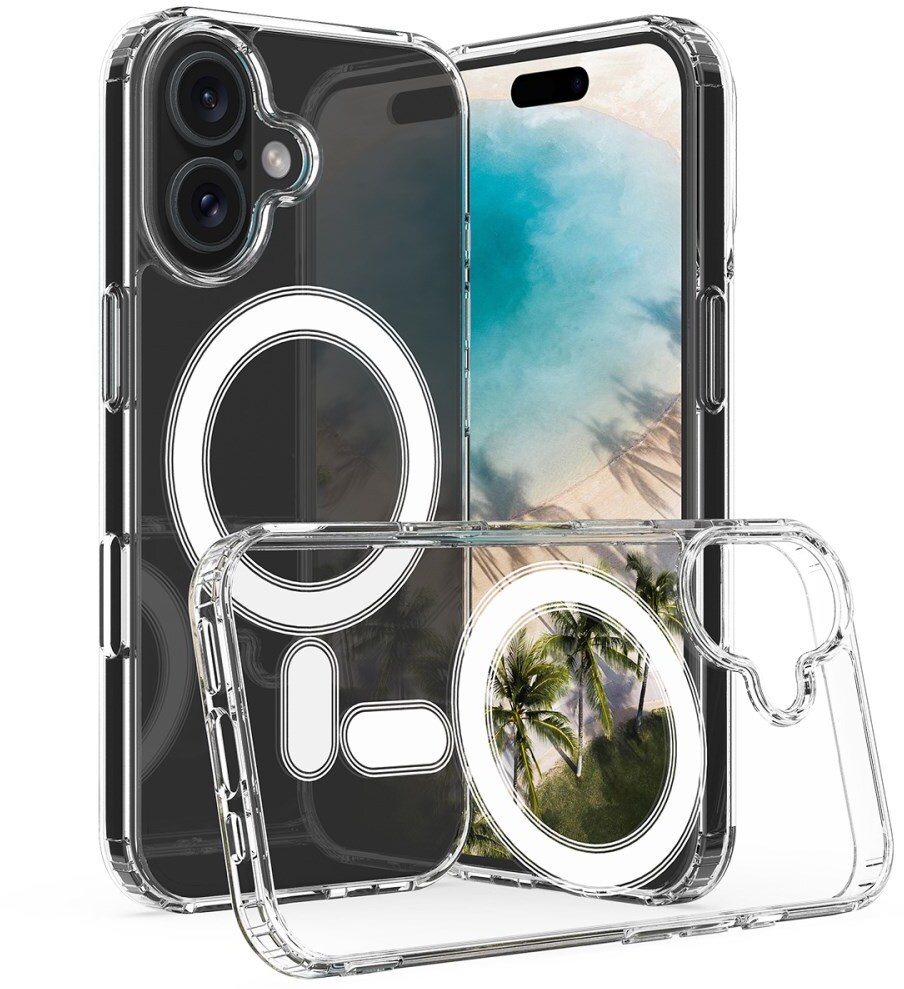 Apple iPhone 16 Plus Hoesje MagSafe Dun TPU Back Cover Transparant afbeelding 1